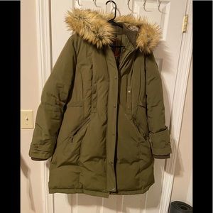Forrest Green Long Heavy Winter Coat